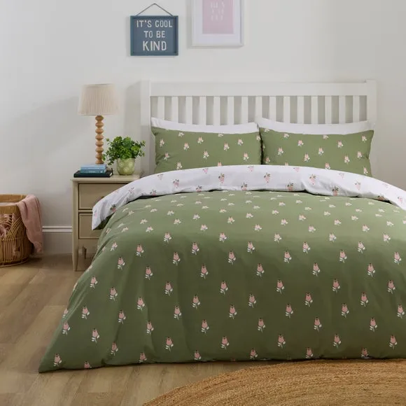 Lettie Petal Quilt Cover & Pillowcase Set - Pink, Polycotton alternate view