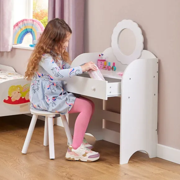 Dressing Table with Stool Set - White, Wood alternate view