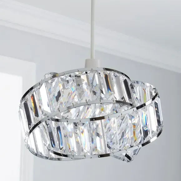Lilia Acrylic Easy Fit Pendant Shade - Clear alternate view