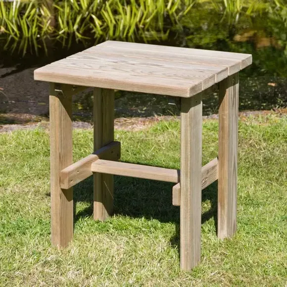 Lily Wooden Garden Side Table - Natural alternate view