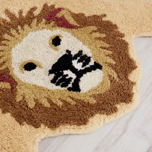 Lion Bath Mat - Yellow, Cotton alternate view