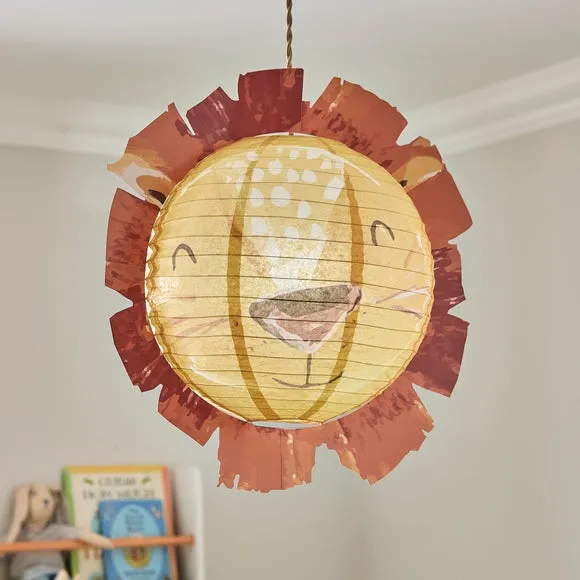 Lion Easy Fit Pendant Shade - Brown, Paper product