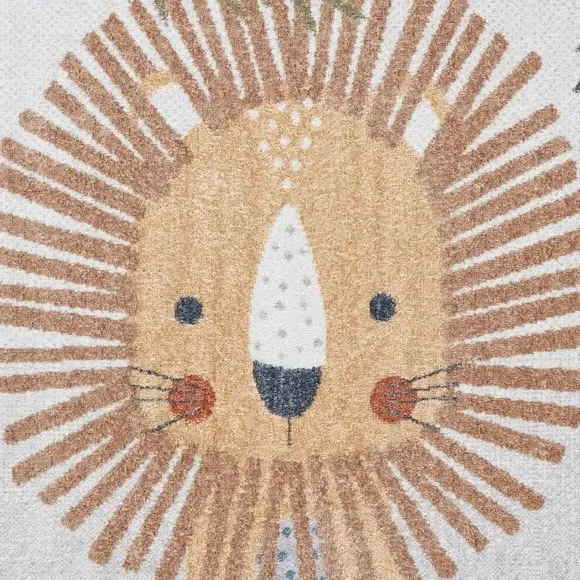 Lion Washable Rug - Multicoloured alternate view