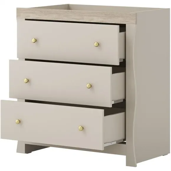 3-Drawer Chest & Wardrobe Set - Cashmere by Dunelm, image 3