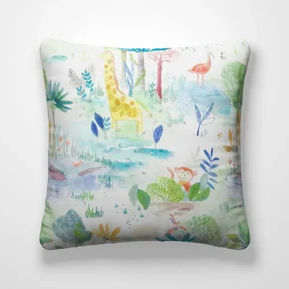 Little Adventurers Zoo Cushion Cover - Multicoloured, Cotton alternate view