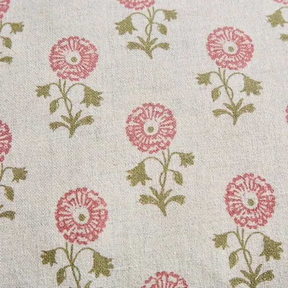 Lizzy Tile Frilled Square Cushion Cover - Clay, Cotton alternate view