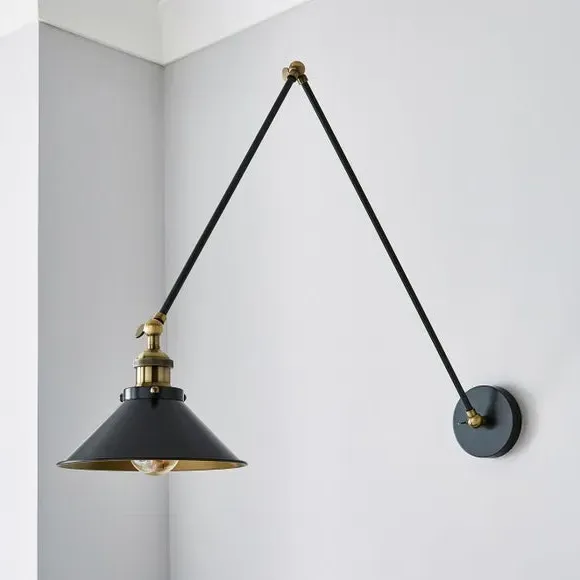 Logan Arm Ceiling and Wall Light - Grey alternate view