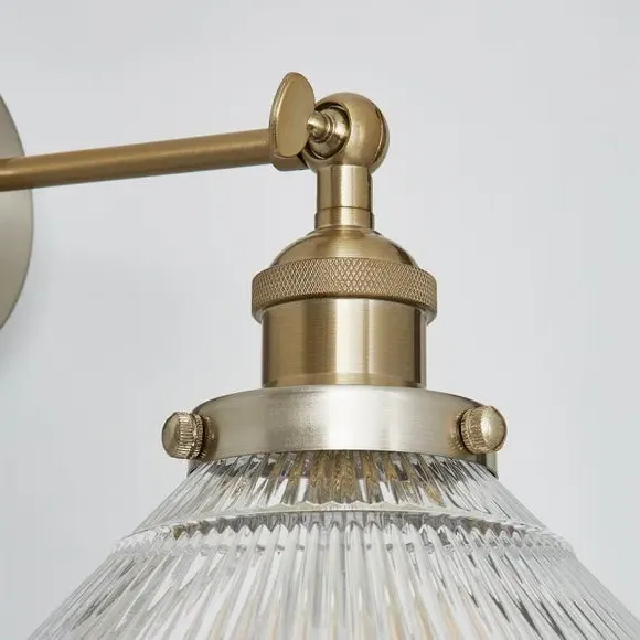Logan Glass Plug-In Wall Light - Grey alternate view