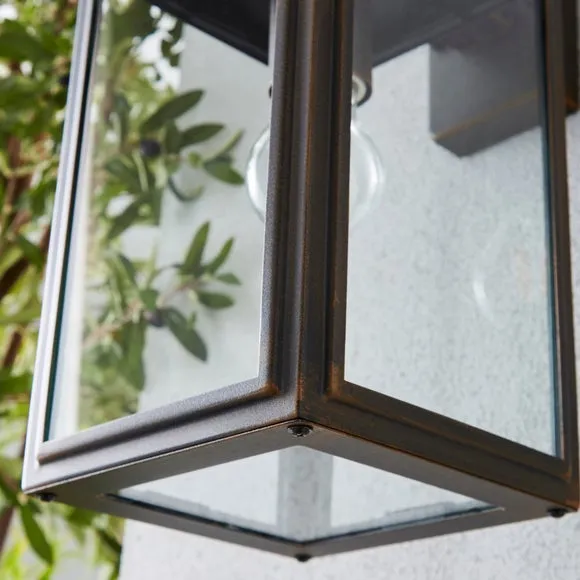 London Industrial Outdoor Wall Light - Bronze, Metal by Dunelm, image 3