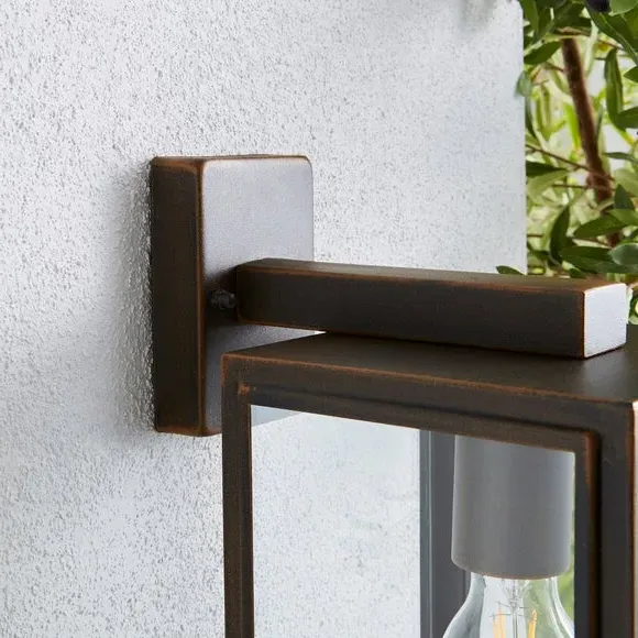 London Industrial Outdoor Wall Light - Bronze, Metal by Dunelm, image 4