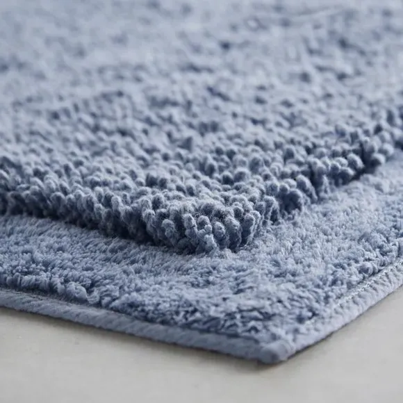 Long Loop Twist Bath Mat - Ashley Blue, Cotton alternate view