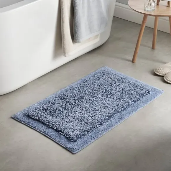 Long Loop Twist Bath Mat - Ashley Blue, Cotton product