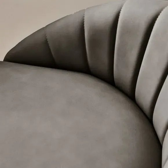 Adjustable Bar Stool with Stitch Detail - Grey by Dunelm, image 3