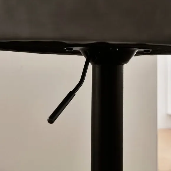 Adjustable Bar Stool with Stitch Detail - Grey by Dunelm, image 4