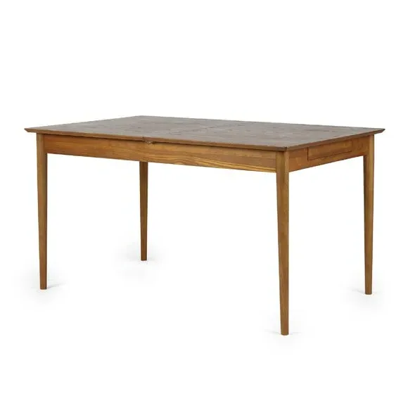 Extendable Dining Table with Drawers - Brown, Wood alternate view