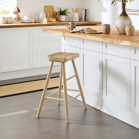 Loxwood Counter Height Bar Stool - Whitewashed, Solid Oak product