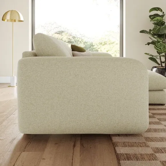 Luca Chenille Reversible Corner Chaise Sofa - Sandstone alternate view