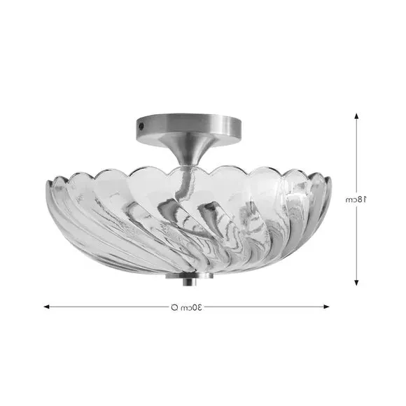 Lucille 2-Light Semi Flush Ceiling Light - Gold by Dunelm, image 6