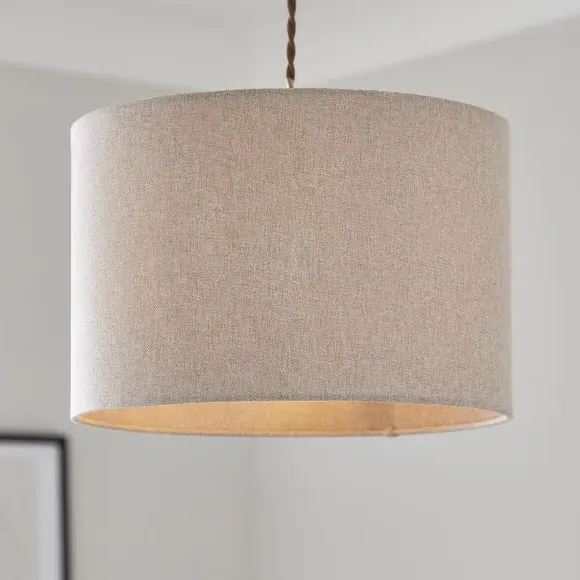 Luna Drum Lamp Shade - Taupe, Polyester product