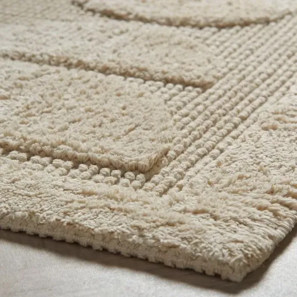 Lunar Geo Bath Mat - Natural, Cotton alternate view