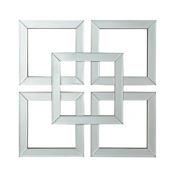 Geometric Wall Mirror - Silver alternate view