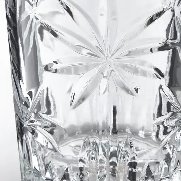Tumbler Glass with Palm Pattern - Clear alternate view