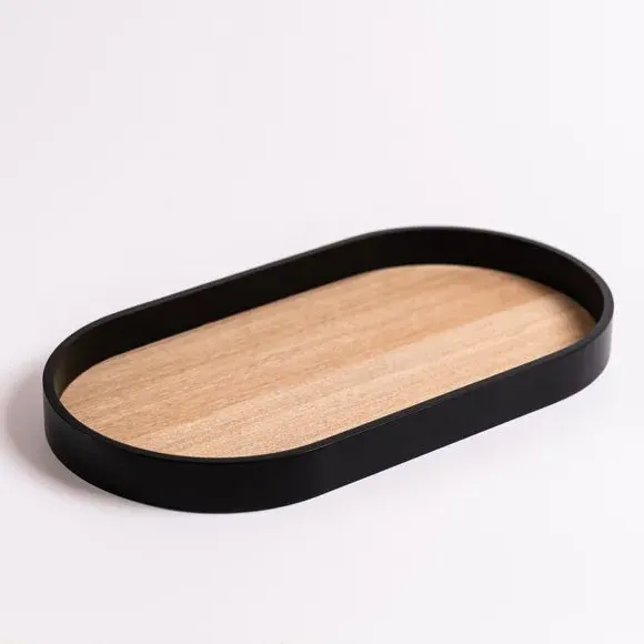Oval Serving Tray - Black alternate view