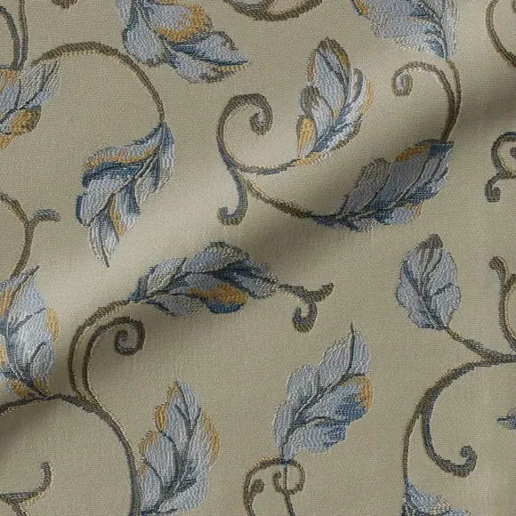 Made to Measure Curtains - Blue, Floral Print alternate view