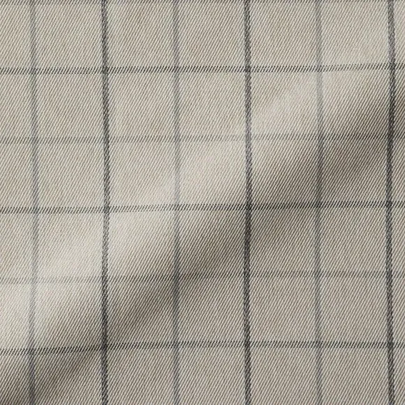 Made to Measure Curtains Check Pattern - Grey alternate view