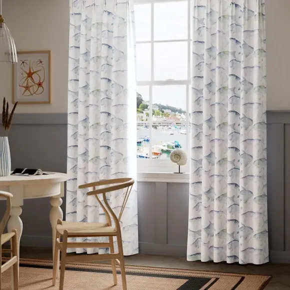 Made to Measure Curtains - Cobalt, Cotton alternate view