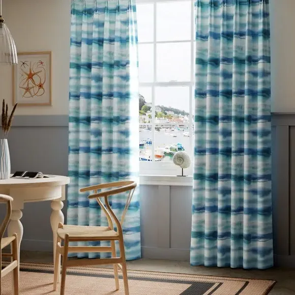 Made to Measure Curtains - Cobalt, Cotton alternate view