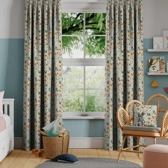 Made to Measure Curtains Dog Print - Natural, Cotton alternate view