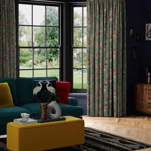 Made to Measure Curtains - Fern Green, Velvet alternate view