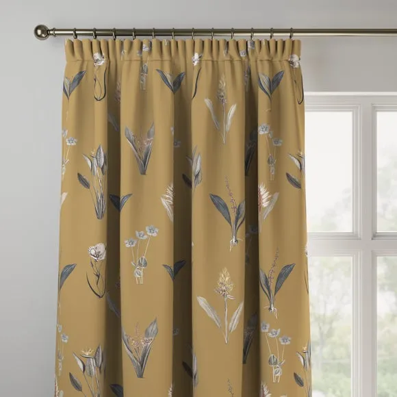 Made to Measure Curtains Fire Retardant - Ochre by Dunelm, image 3