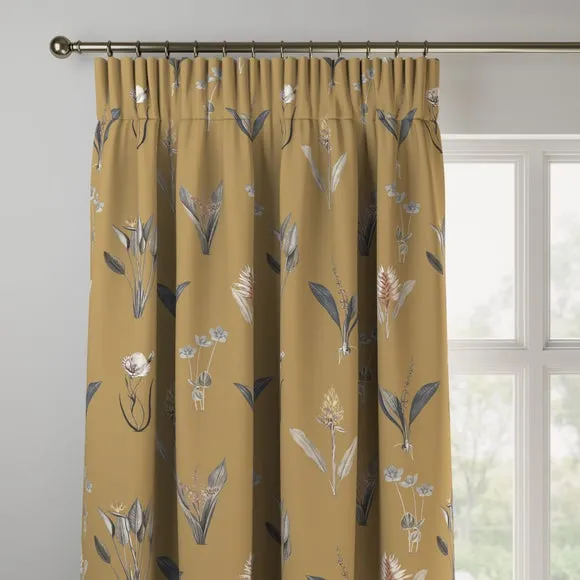 Made to Measure Curtains Fire Retardant - Ochre by Dunelm, image 3