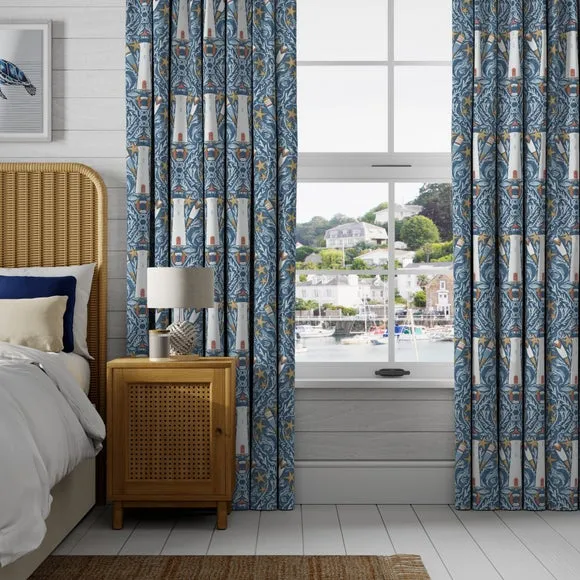 Made to Measure Curtains - Indigo, Cotton alternate view