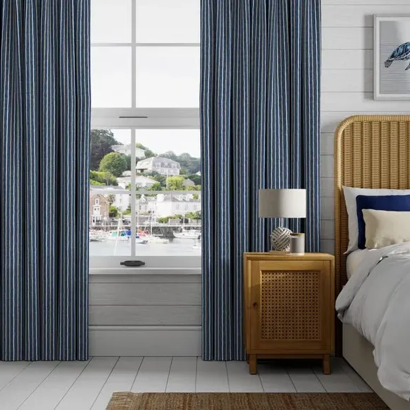Made to Measure Curtains - Indigo, Cotton alternate view