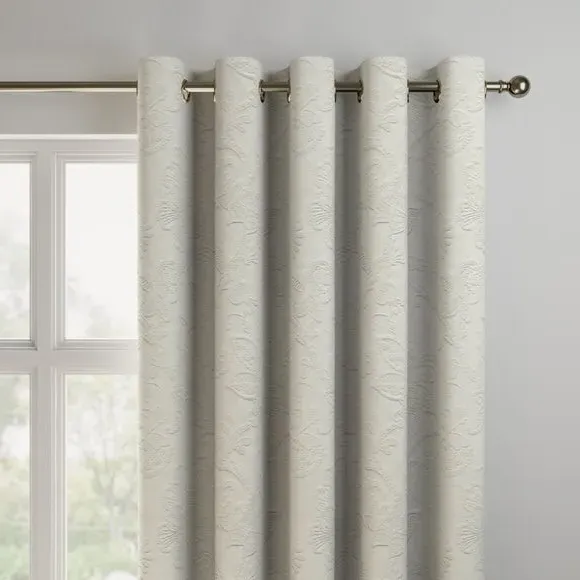 Made to Measure Curtains Leaf Trail - Linen, Cotton by Dunelm, image 3