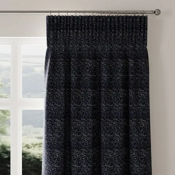 Made to Measure Curtains - Navy, Chenille by Dunelm, image 3