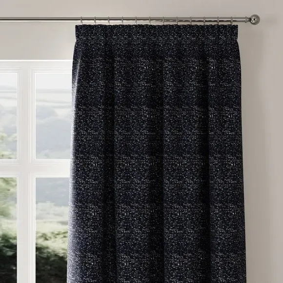 Made to Measure Curtains - Navy, Chenille by Dunelm, image 3