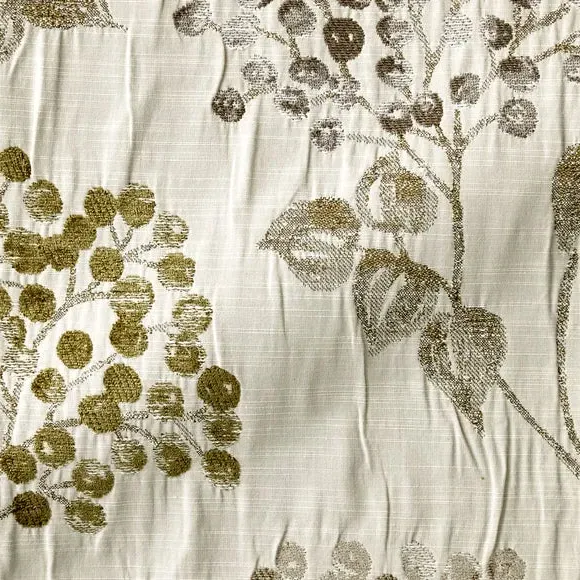 Made to Measure Curtains - Olive, Floral alternate view
