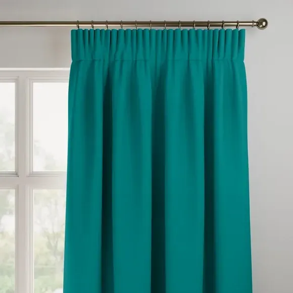 Made to Measure Curtains - Petrol, Cotton by Dunelm, image 3