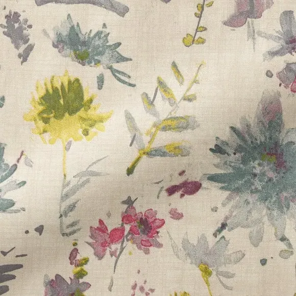 Made to Measure Curtains - Pink, Floral Print alternate view