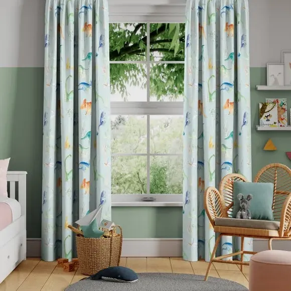 Made to Measure Curtains - Sky, Cotton alternate view
