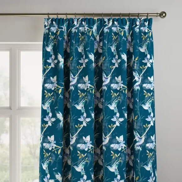 Made to Measure Curtains - Teal, Velvet alternate view