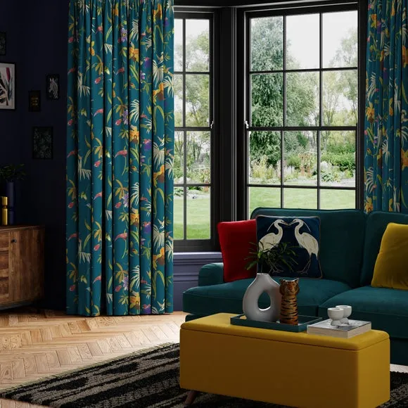 Made to Measure Curtains - Teal, Velvet alternate view
