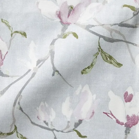 Made to Measure Curtains with Floral Print - Grey alternate view