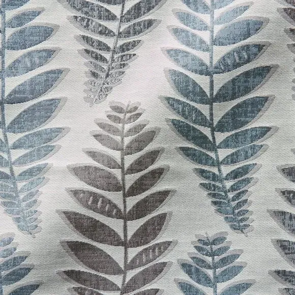 Made to Measure Curtains with Leaf Design - Duck Egg alternate view