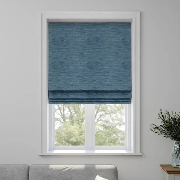 Made to Measure Roman Blind - Azure, Fabric by Dunelm, image 3