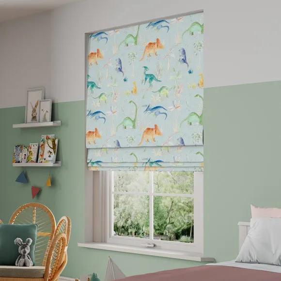 Made to Measure Roman Blind - Blue, Cotton by Dunelm, image 3